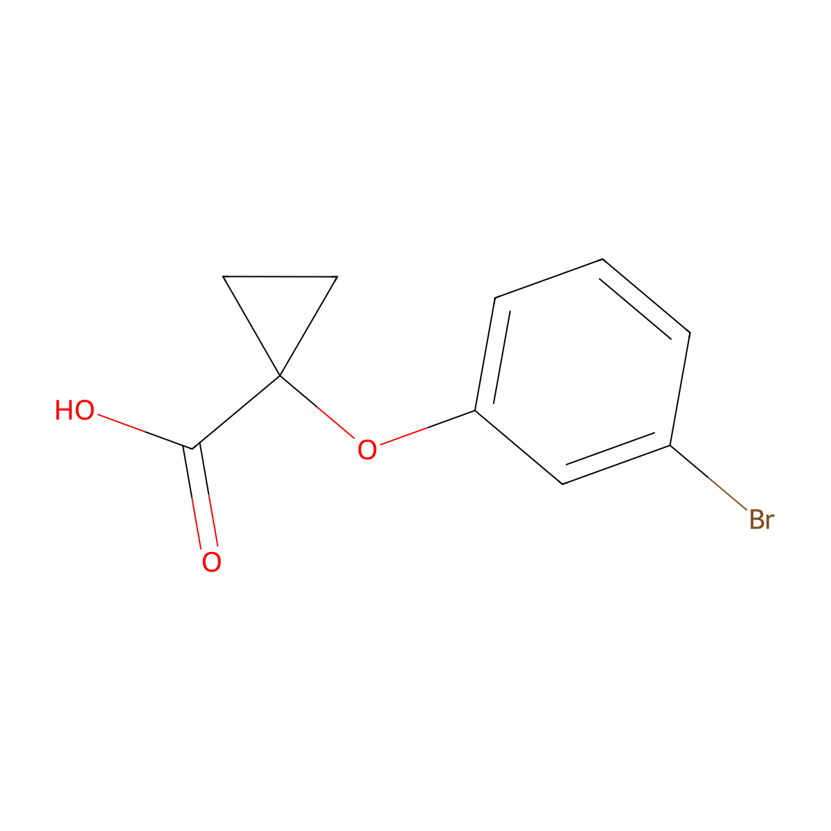 1-(3-Bromophenoxy)cyclopropane-1-carboxylic acid molecular structure, CAS 1399654-00-2
