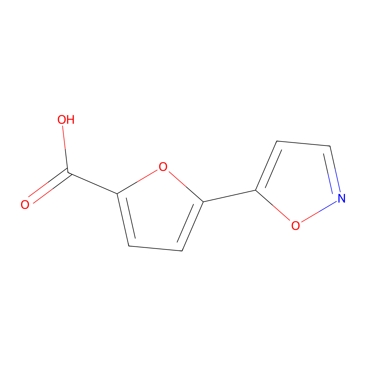 5-(Isoxazol-5-yl)furan-2-carboxylic acid molecular structure, CAS 1399654-32-0