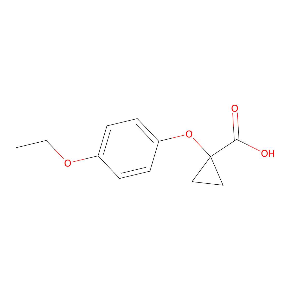 1-(4-Ethoxyphenoxy)cyclopropanecarboxylic acid molecular structure, CAS 1399654-35-3