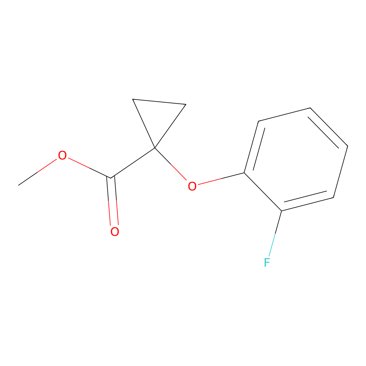 Methyl 1-(2-fluorophenoxy)cyclopropanecarboxylate molecular structure, CAS 1399654-47-7