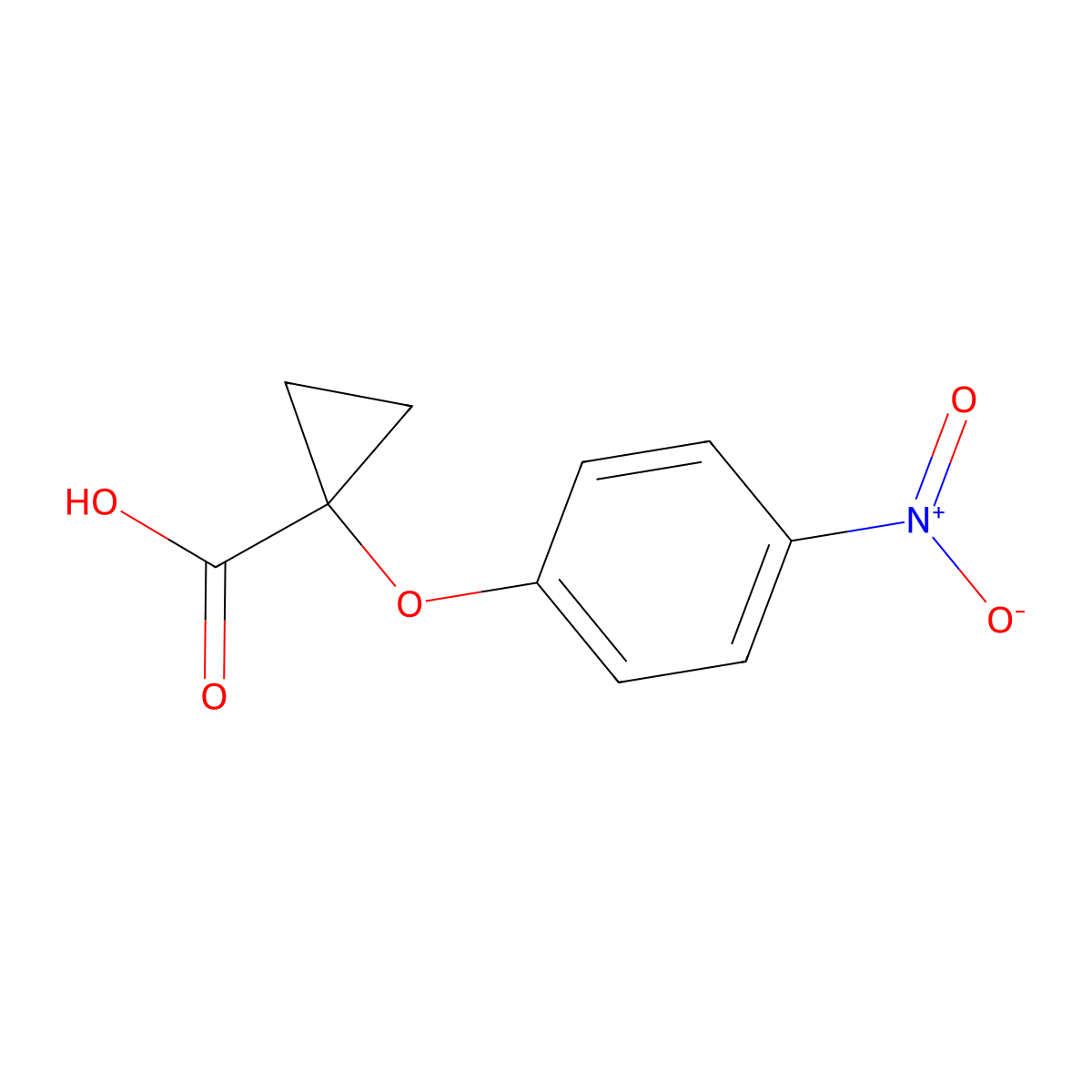 1-(4-Nitro-phenoxy)-cyclopropanecarboxylic acid molecular structure, CAS 1399654-81-9