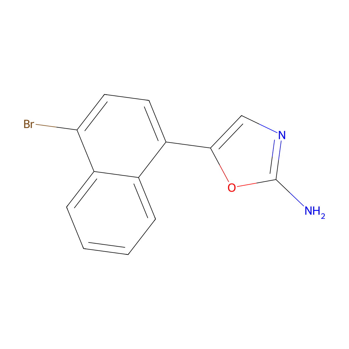 5-(4-Bromonaphthalen-1-yl)oxazol-2-amine molecular structure, CAS 1399654-91-1
