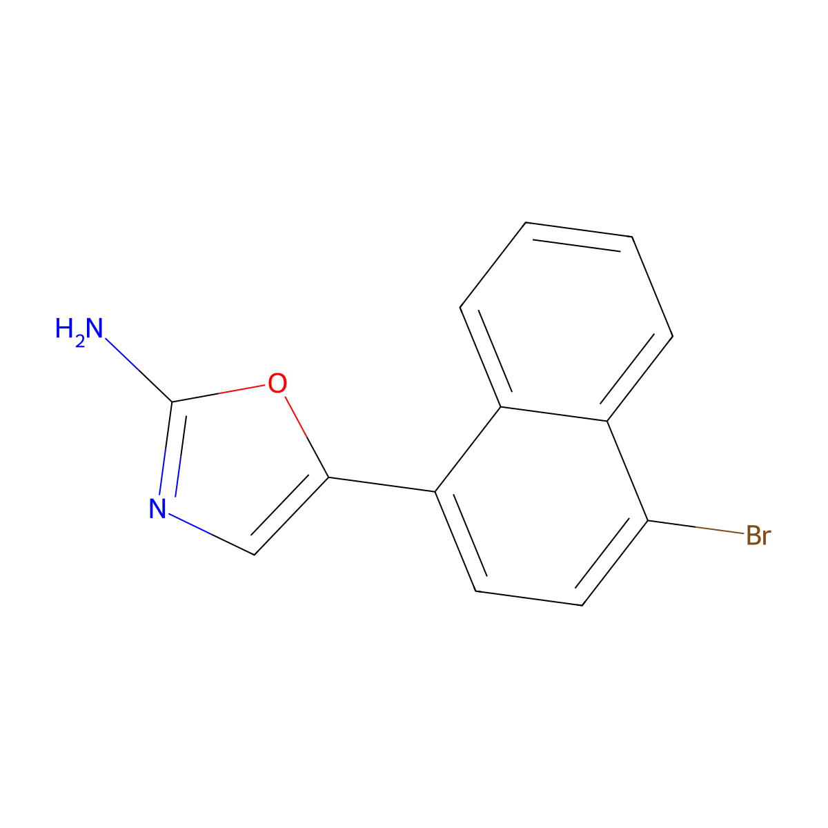 5-(4-Bromonaphthalen-1-yl)oxazol-2-amine molecular structure, CAS 1399654-91-1