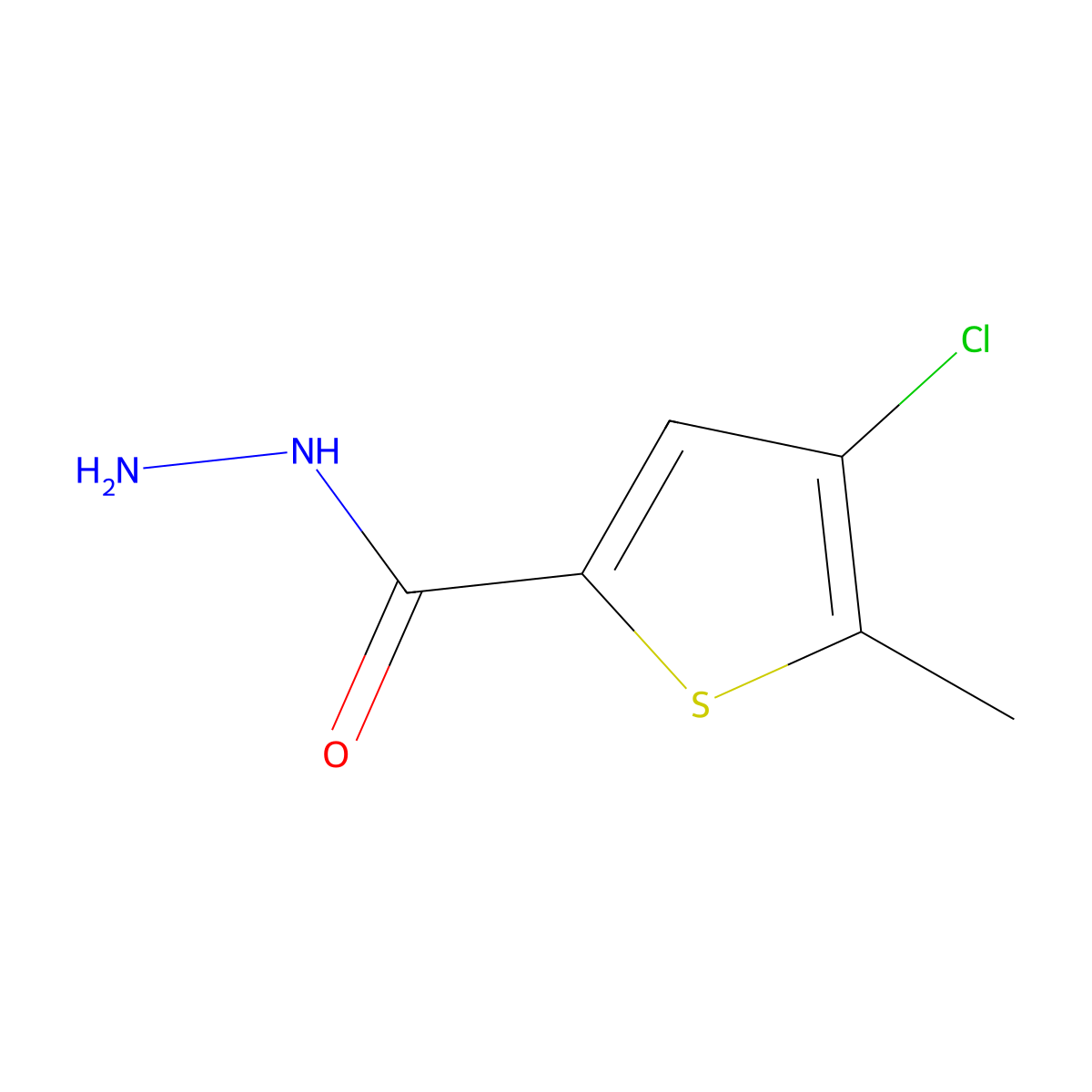 4-Chloro-5-methylthiophene-2-carbohydrazide molecular structure, CAS 1399655-40-3