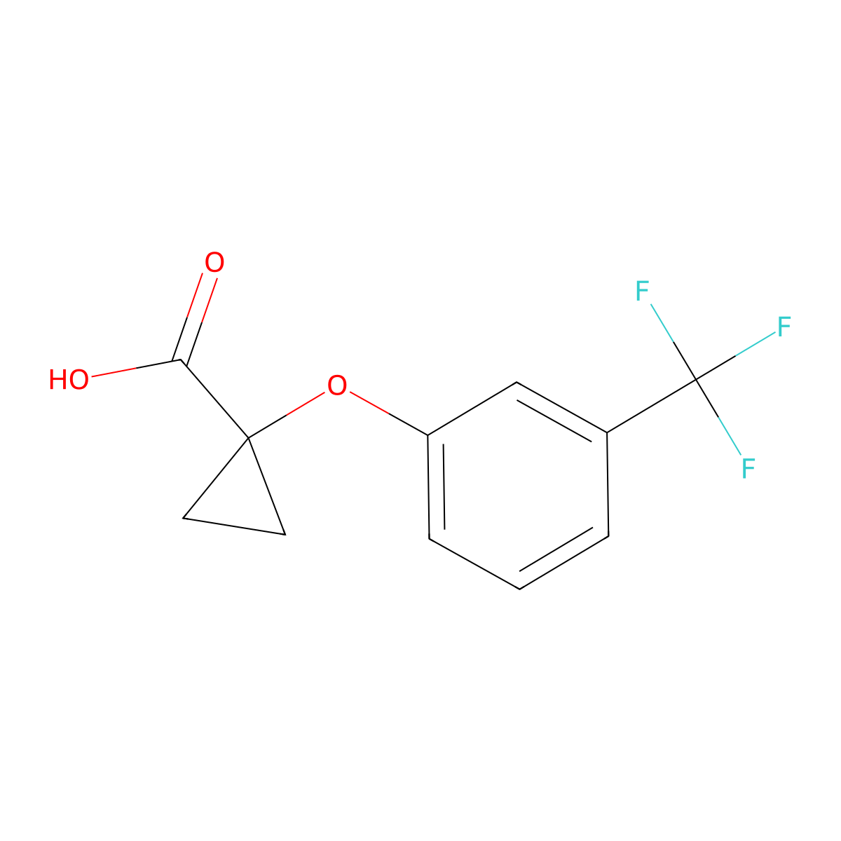 1-(3-Trifluoromethyl-phenoxy)-cyclopropanecarboxylic acid molecular structure, CAS 1399655-67-4