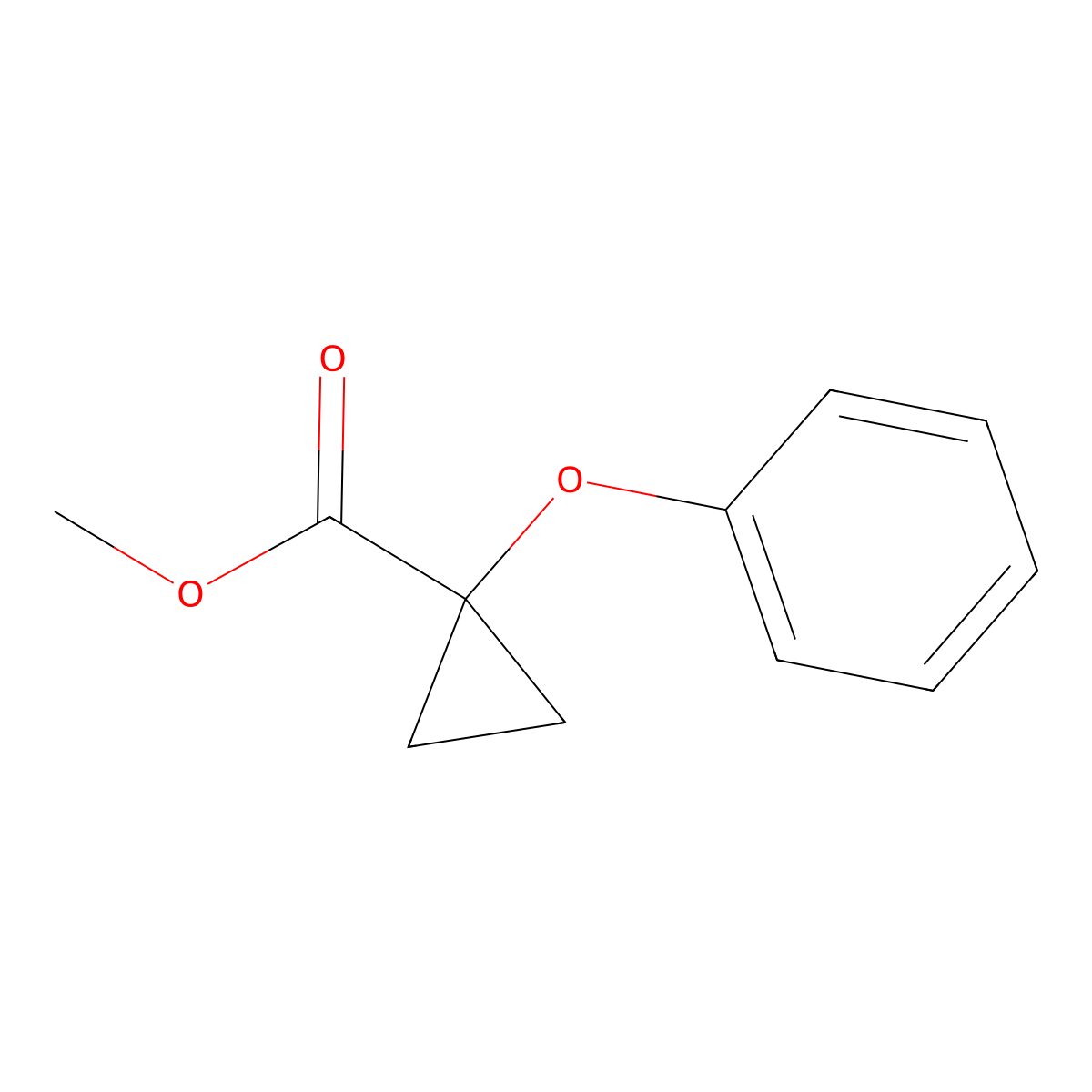 Methyl 1-phenoxycyclopropanecarboxylate molecular structure, CAS 1399655-74-3