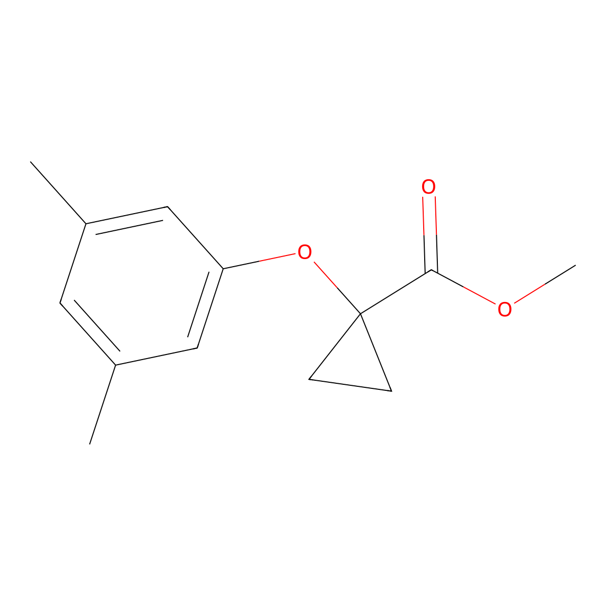 Methyl 1-(3,5-dimethylphenoxy)cyclopropanecarboxylate molecular structure, CAS 1399655-83-4