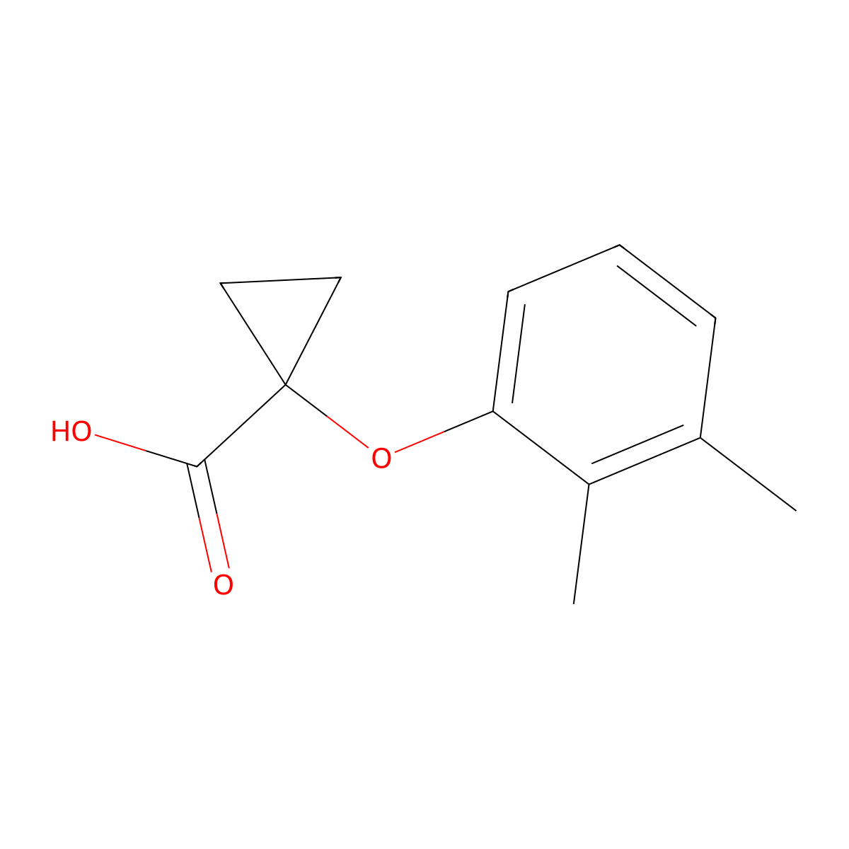 1-(2,3-Dimethylphenoxy)cyclopropanecarboxylic acid molecular structure, CAS 1399655-95-8
