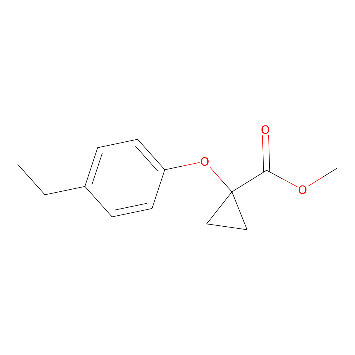 1-(4-Ethyl-phenoxy)-cyclopropanecarboxylic acid methyl ester molecular structure, CAS 1399656-04-2