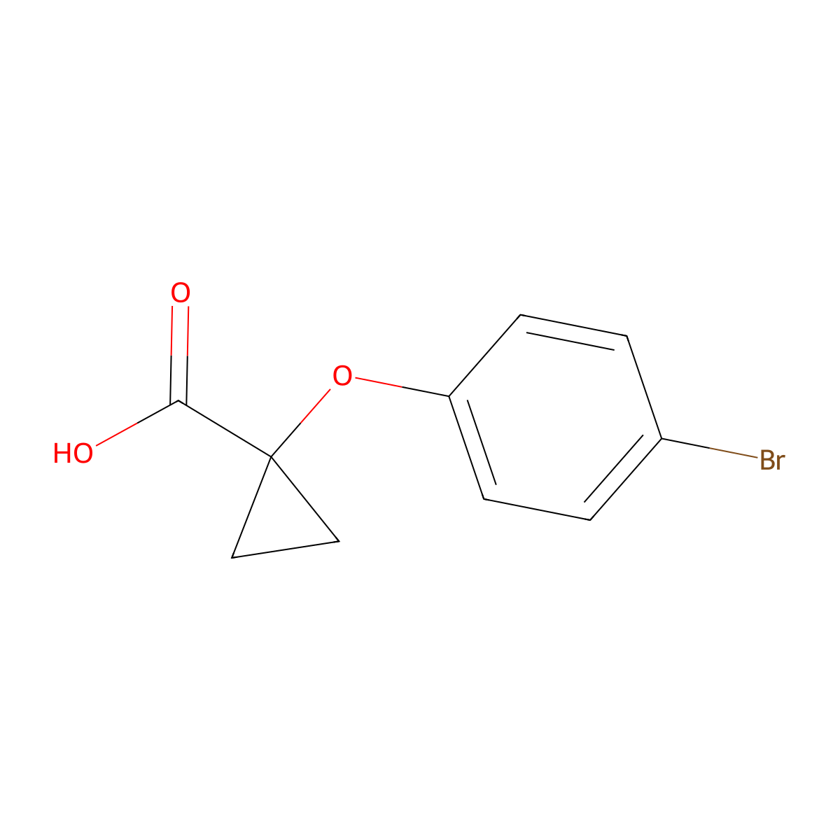 1-(4-Bromophenoxy)cyclopropane-1-carboxylic acid molecular structure, CAS 1399656-07-5