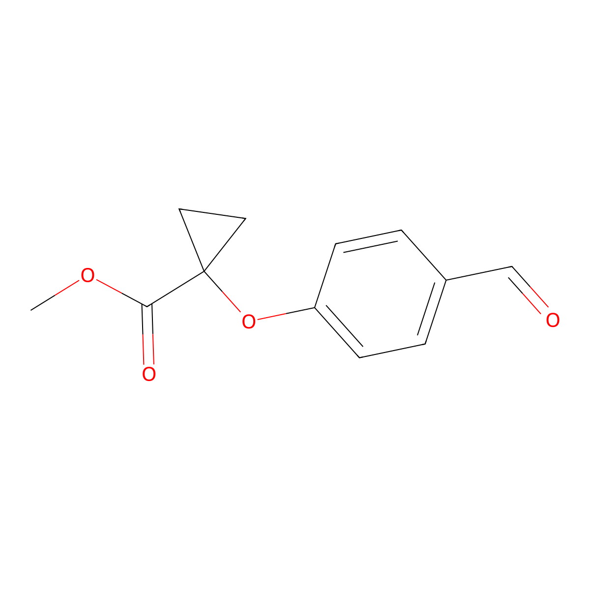 1-(4-Formyl-phenoxy)-cyclopropanecarboxylic acid methyl ester molecular structure, CAS 1399656-30-4