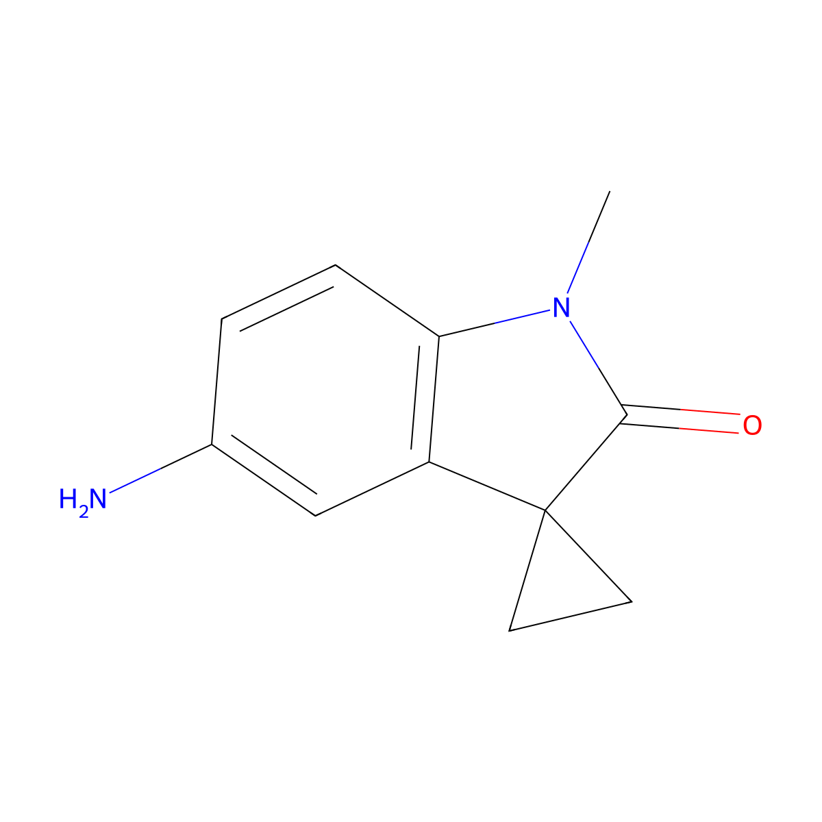 5'-Amino-1'-methylspiro[cyclopropane-1,3'-indolin]-2'-one molecular structure, CAS 1399657-25-0