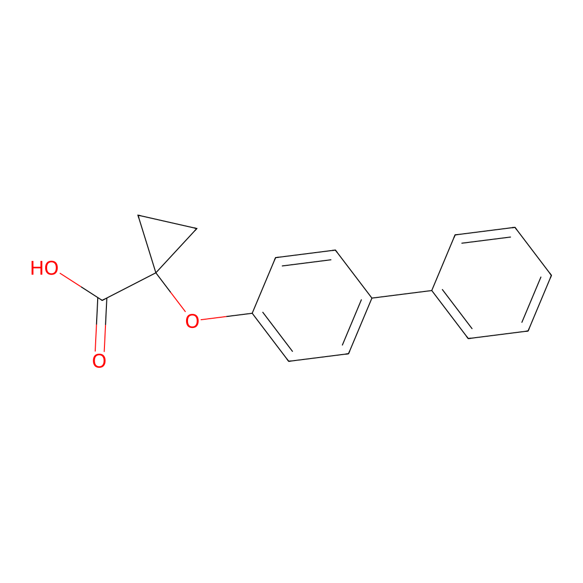 1-([1,1'-Biphenyl]-4-yloxy)cyclopropanecarboxylic acid molecular structure, CAS 1399657-26-1