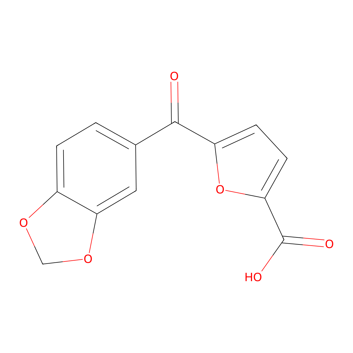 5-(Benzo[d][1,3]dioxole-5-carbonyl)furan-2-carboxylic acid molecular structure, CAS 1399657-50-1