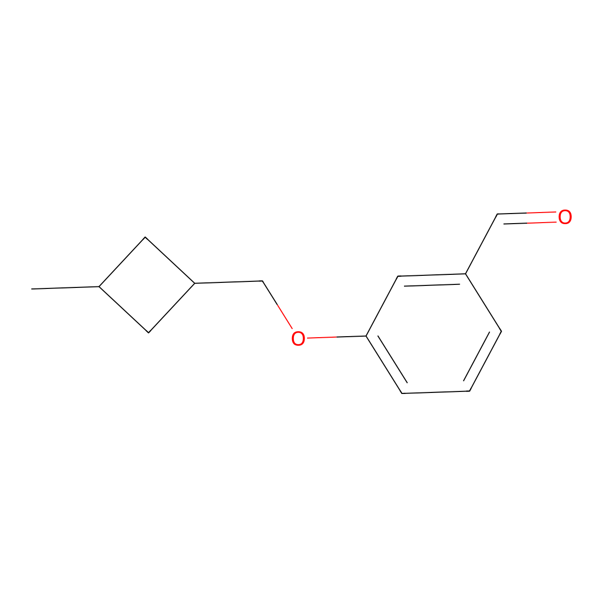 3-((3-Methylcyclobutyl)methoxy)benzaldehyde molecular structure, CAS 1399657-54-5