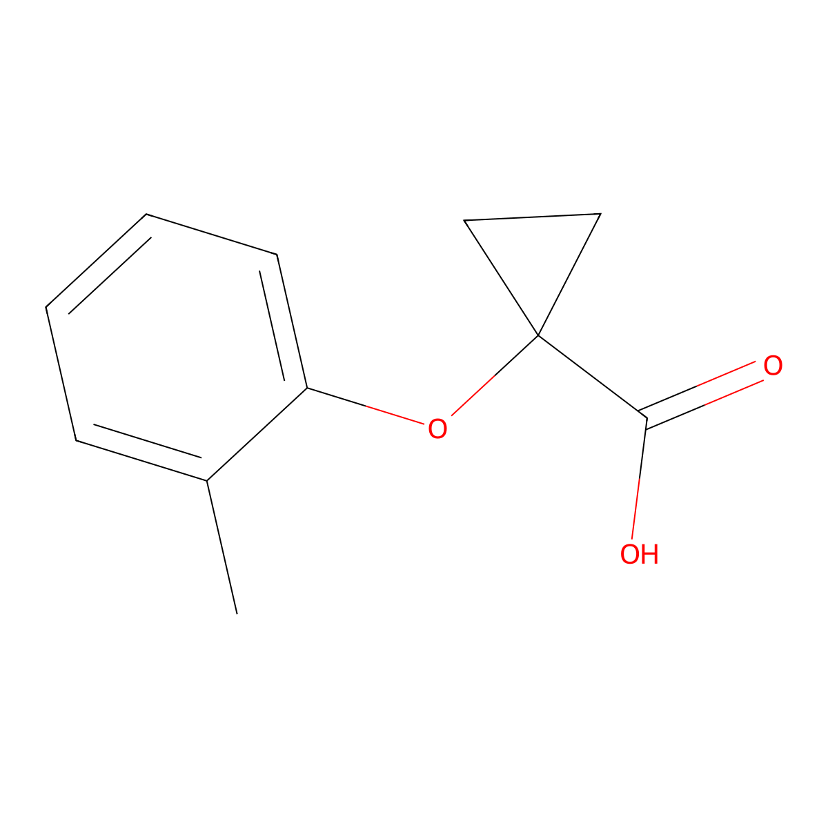 1-(o-Tolyloxy)cyclopropane-1-carboxylic acid molecular structure, CAS 1399658-24-2