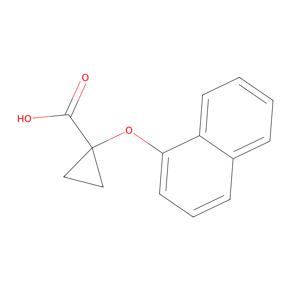 1-(Naphthalen-1-yloxy)-cyclopropanecarboxylic acid molecular structure, CAS 1399658-61-7