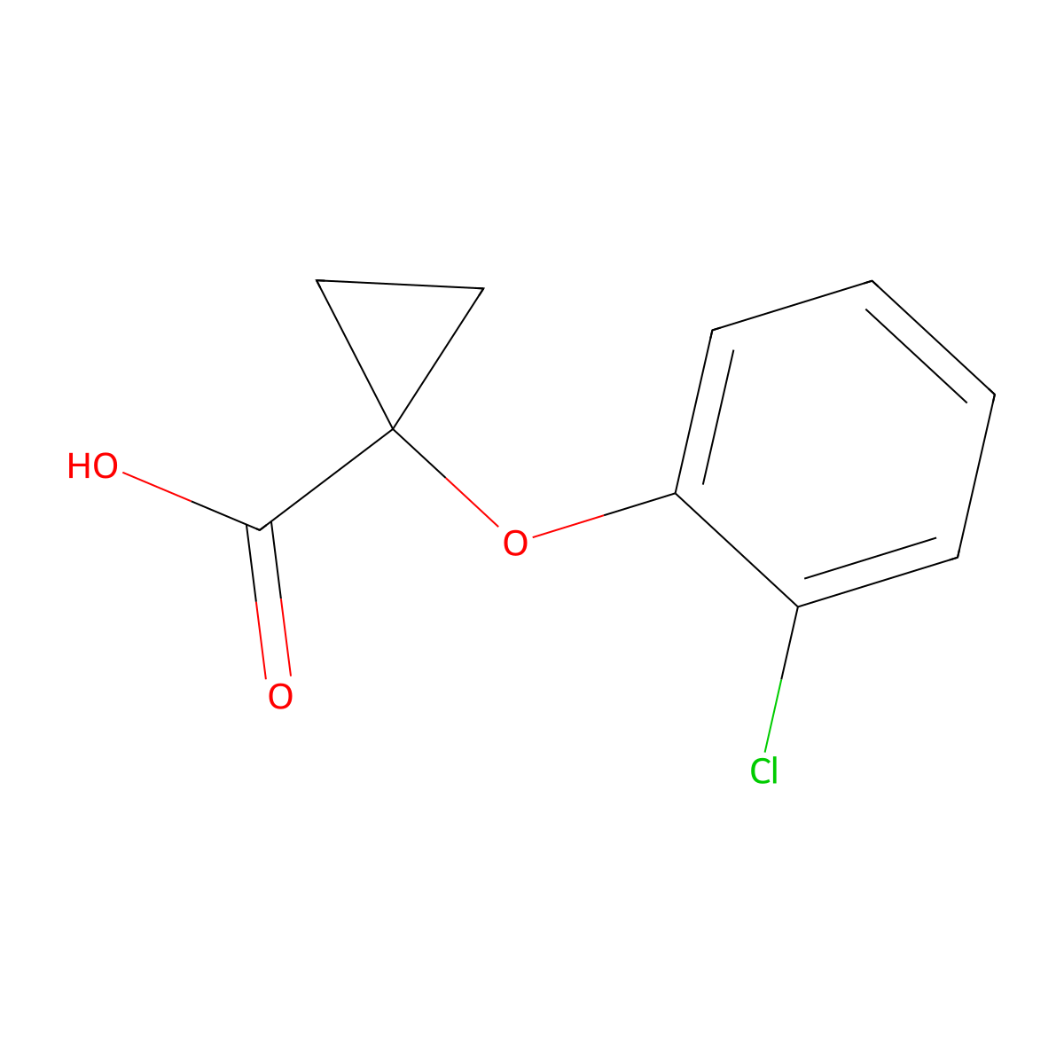 1-(2-Chlorophenoxy)cyclopropanecarboxylic acid molecular structure, CAS 1399658-69-5