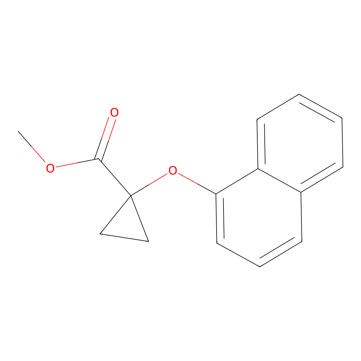 Methyl 1-(1-naphthalenyloxy)cyclopropanecarboxylate molecular structure, CAS 1399659-09-6