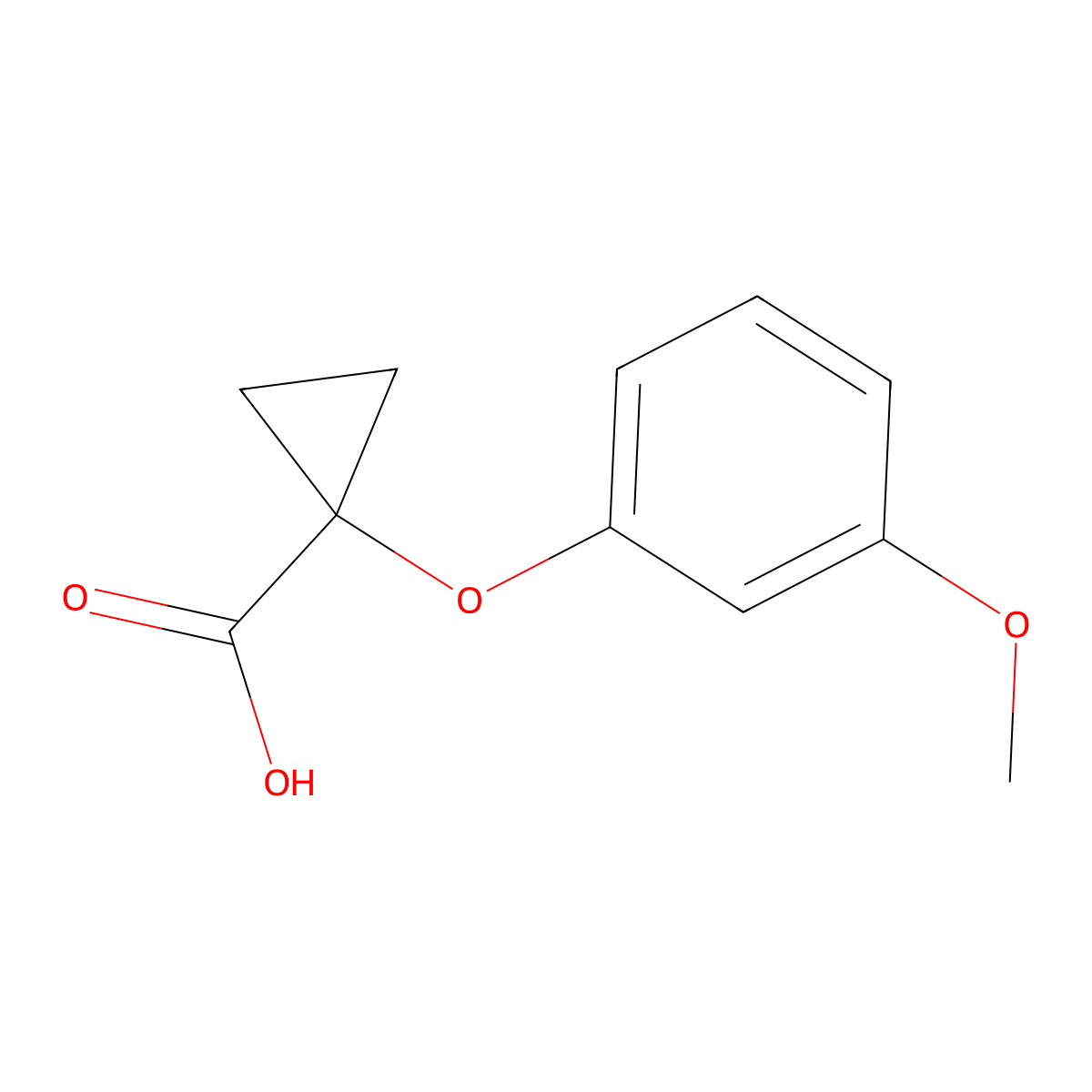 1-(3-Methoxy-phenoxy)-cyclopropanecarboxylic acid molecular structure, CAS 1399660-05-9
