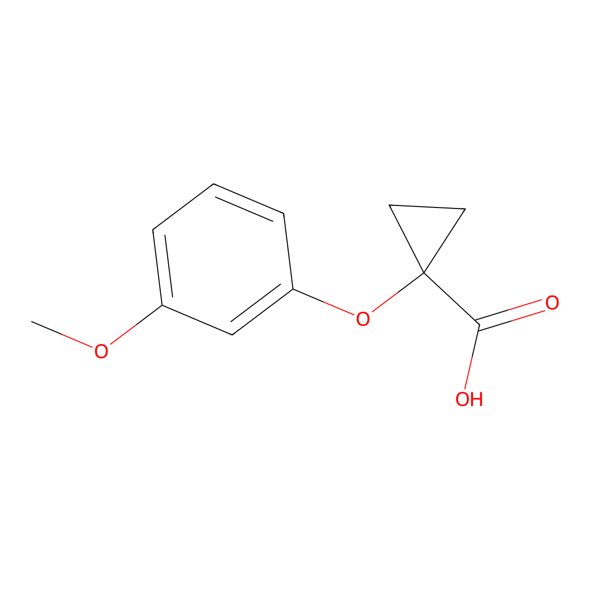1-(3-Methoxy-phenoxy)-cyclopropanecarboxylic acid molecular structure, CAS 1399660-05-9