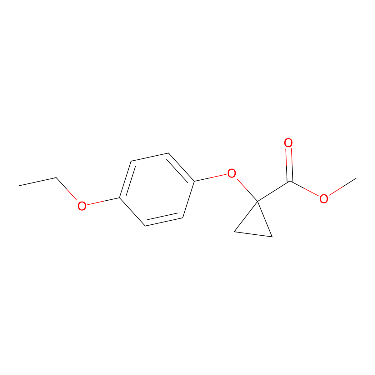 1-(4-Ethoxy-phenoxy)-cyclopropanecarboxylic acid methyl ester molecular structure, CAS 1399660-17-3