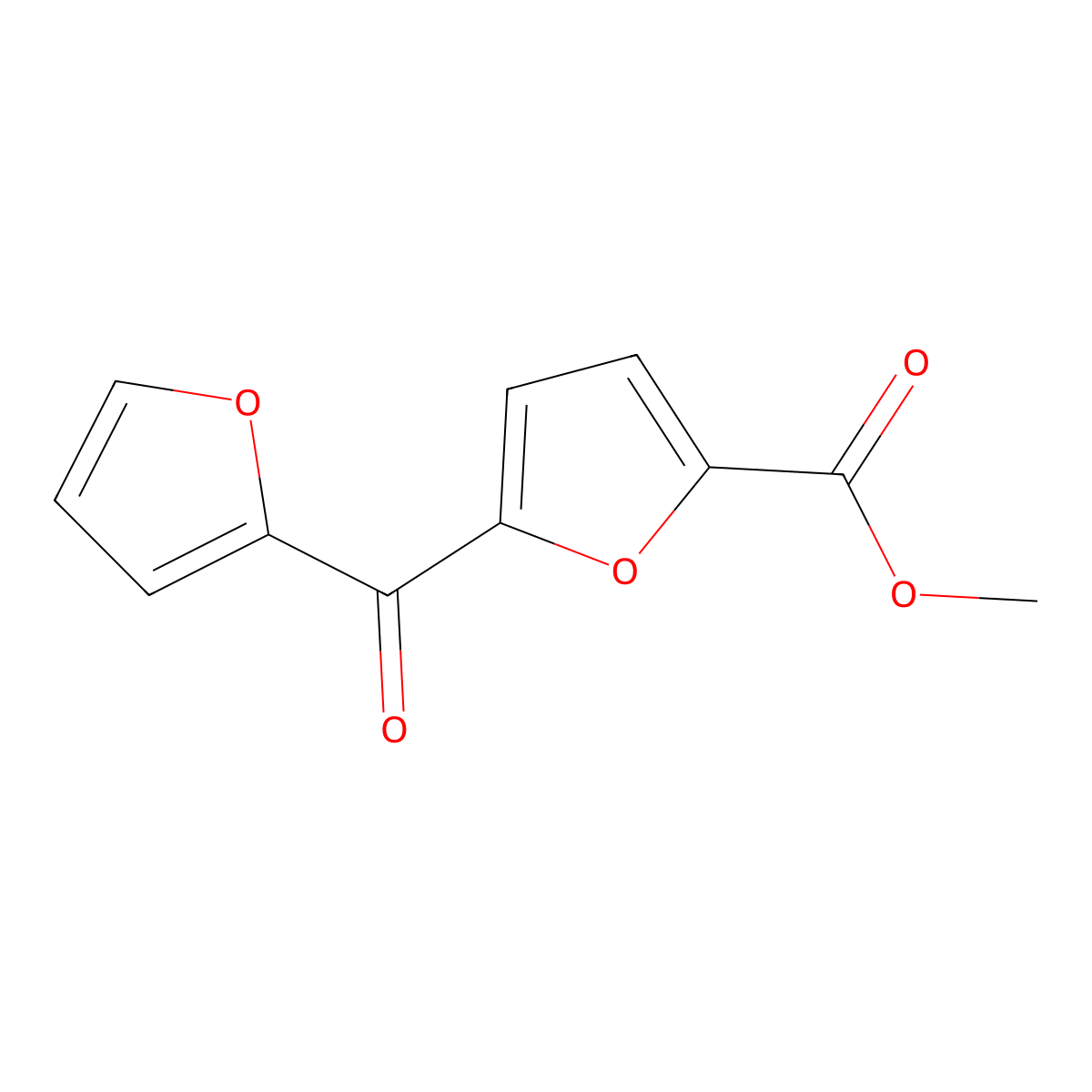 Methyl 5-(furan-2-carbonyl)furan-2-carboxylate molecular structure, CAS 1399660-74-2