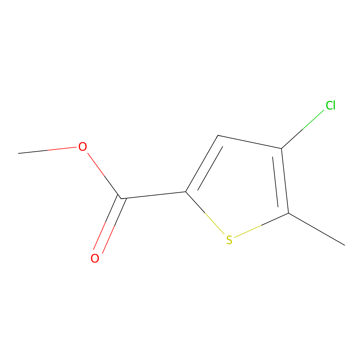 Methyl 4-chloro-5-methylthiophene-2-carboxylate molecular structure, CAS 1399660-78-6