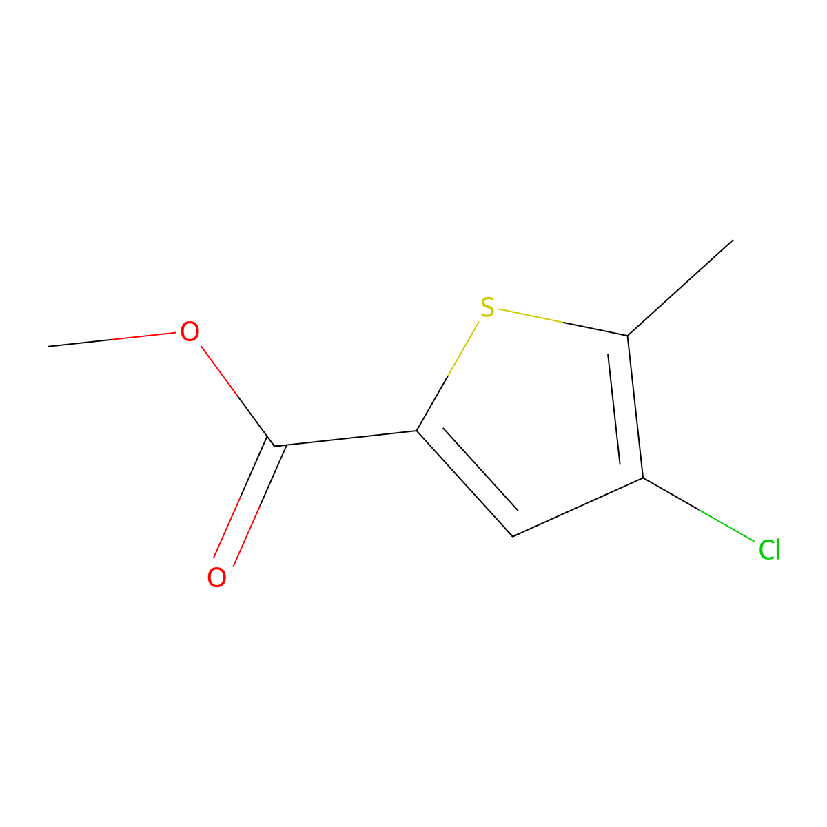 Methyl 4-chloro-5-methylthiophene-2-carboxylate molecular structure, CAS 1399660-78-6