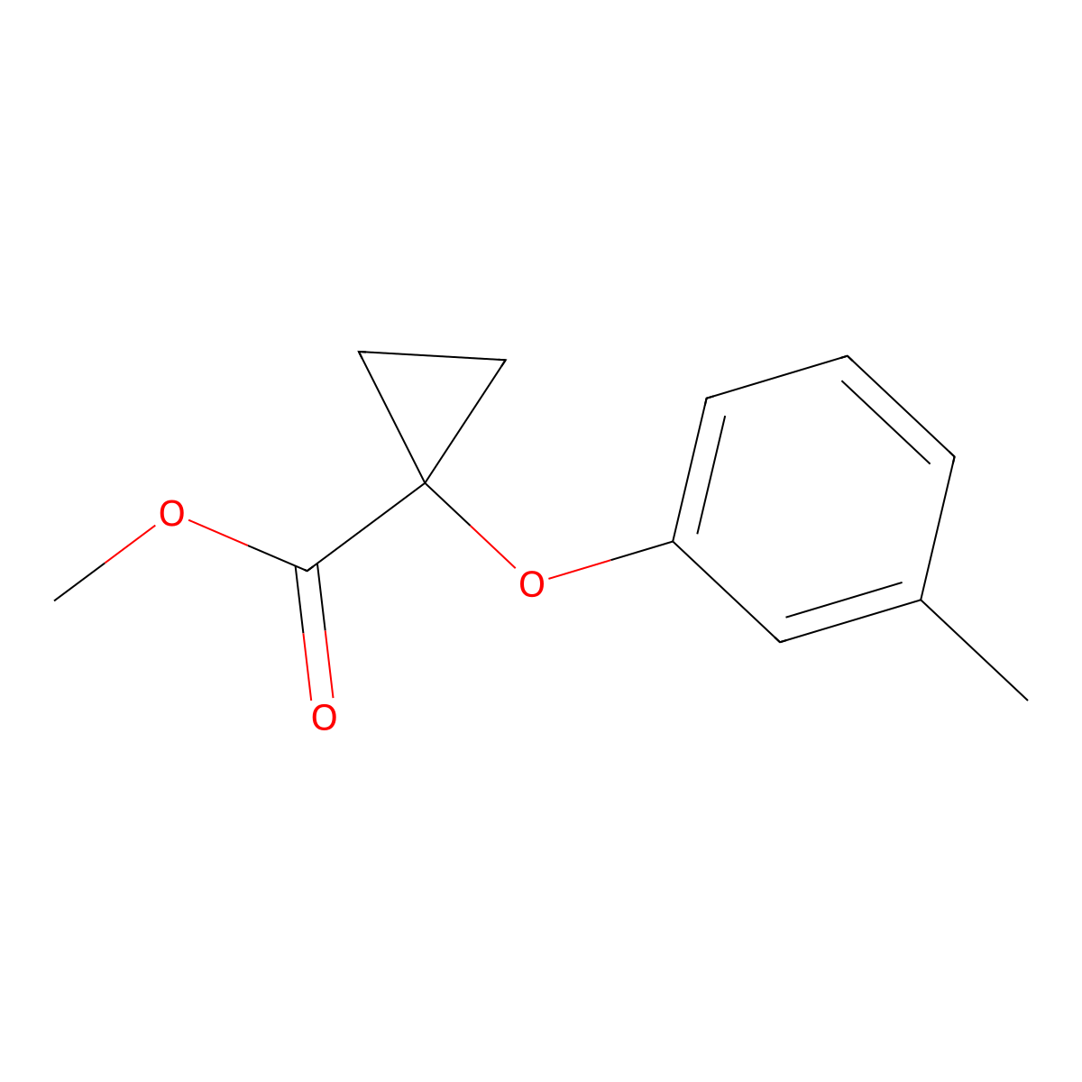 Methyl 1-(m-tolyloxy)cyclopropanecarboxylate molecular structure, CAS 1399661-07-4