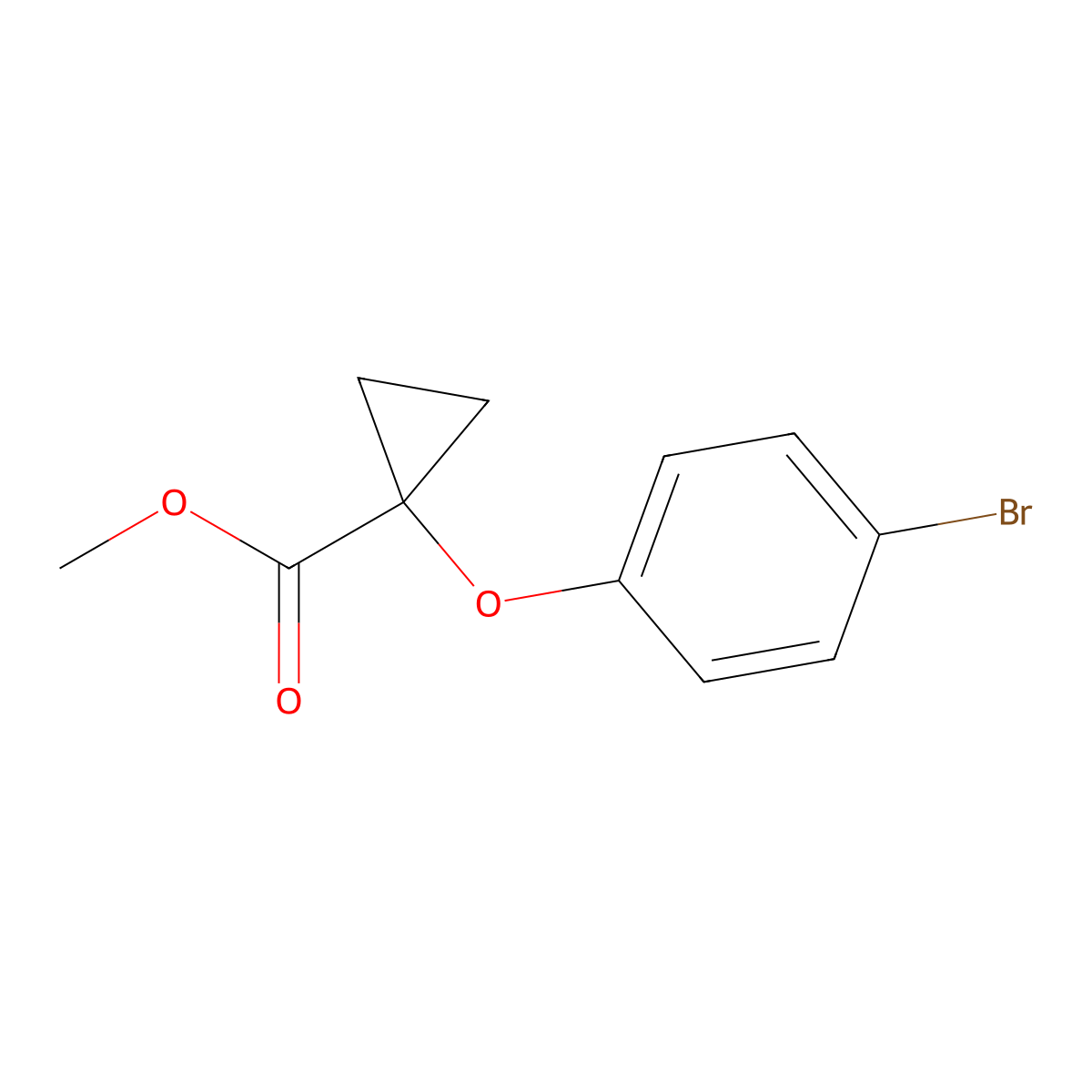 Methyl 1-(4-bromophenoxy)cyclopropanecarboxylate molecular structure, CAS 1399661-11-0