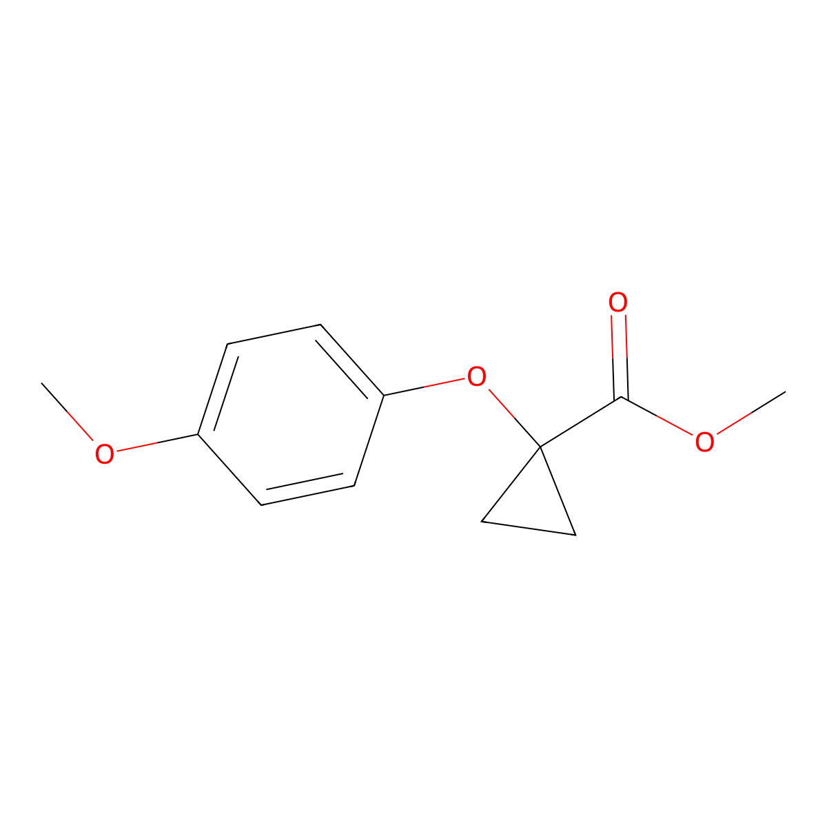 Methyl 1-(4-methoxyphenoxy)cyclopropanecarboxylate molecular structure, CAS 1399661-13-2