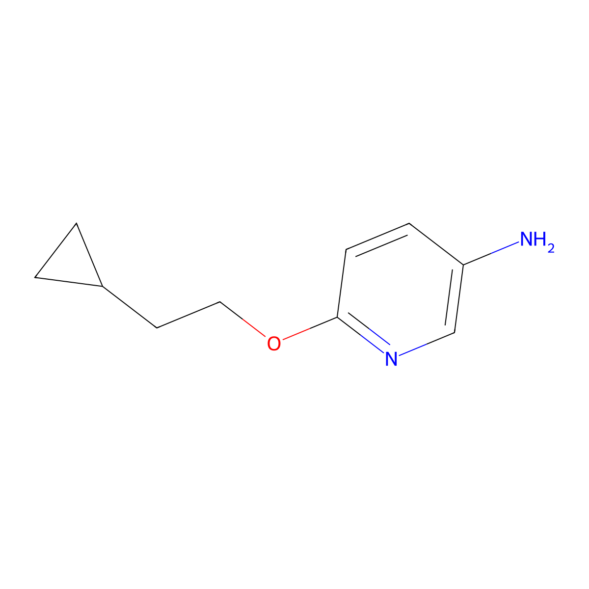 6-(2-Cyclopropylethoxy)pyridin-3-amine molecular structure, CAS 1399661-21-2