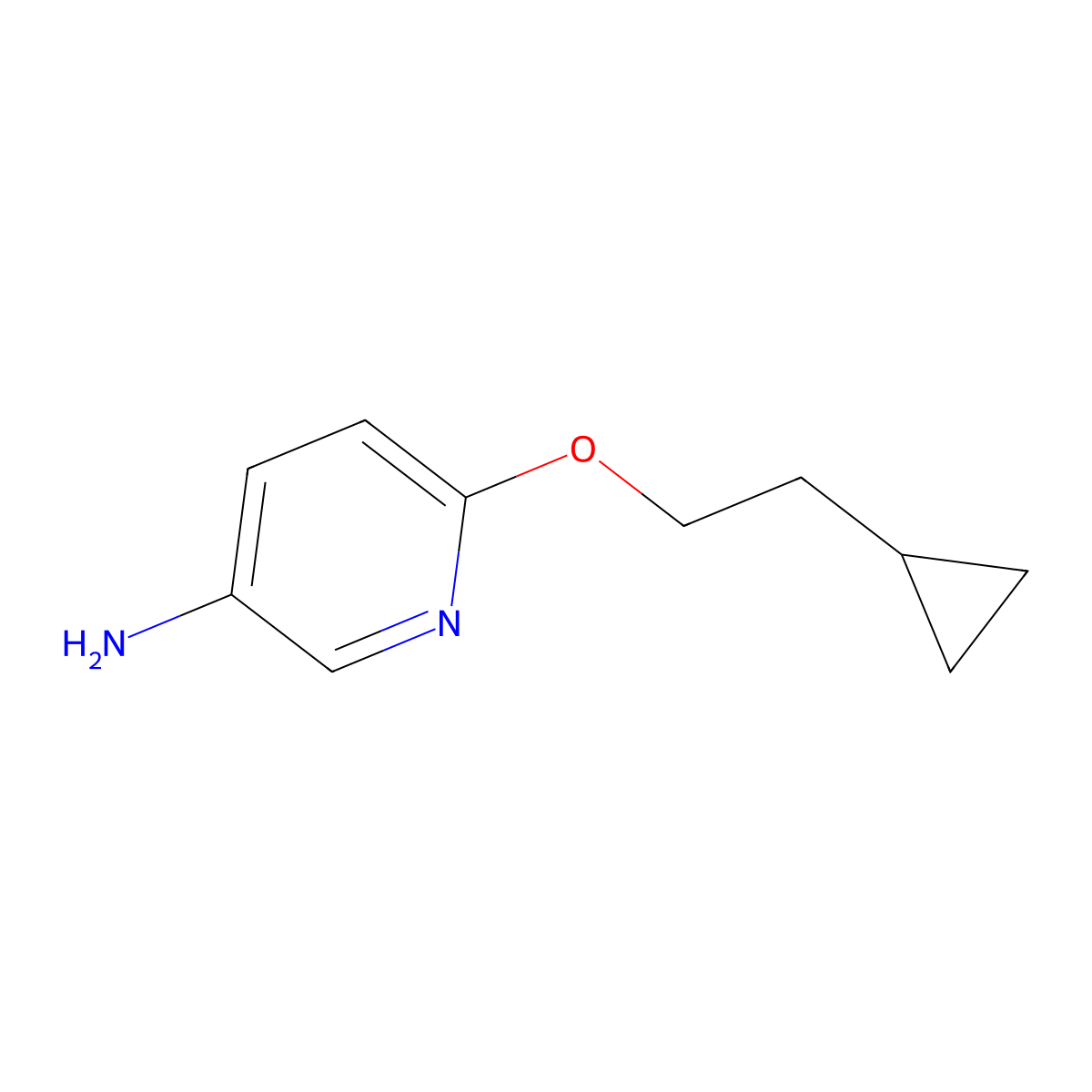 6-(2-Cyclopropylethoxy)pyridin-3-amine molecular structure, CAS 1399661-21-2