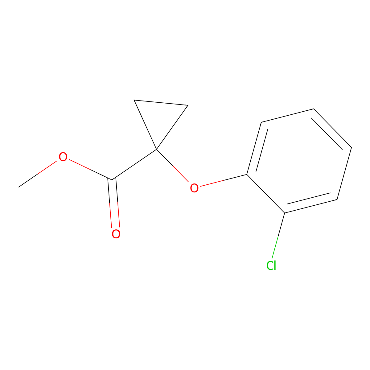 1-(2-Chloro-phenoxy)-cyclopropanecarboxylic acid methyl ester molecular structure, CAS 1399661-23-4