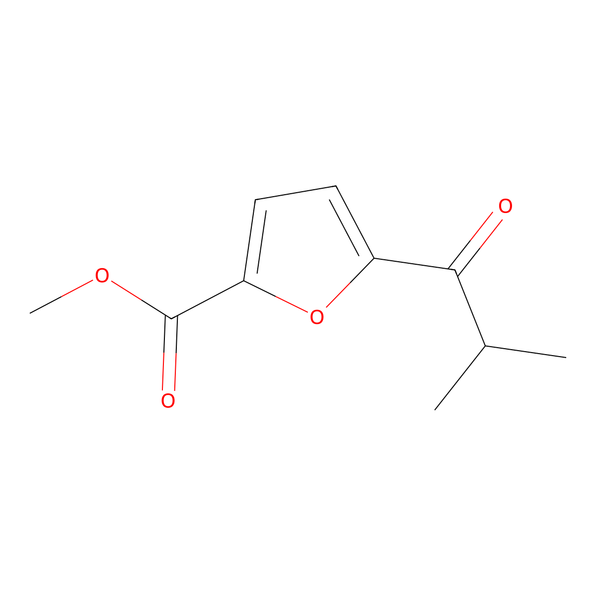 Methyl 5-isobutyrylfuran-2-carboxylate molecular structure, CAS 1399661-30-3
