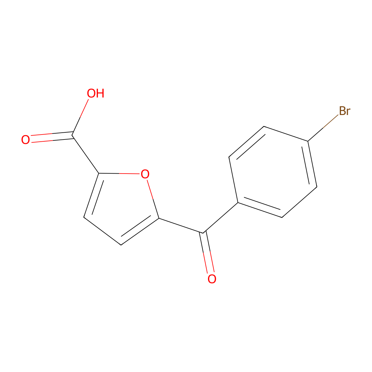 5-(4-Bromobenzoyl)furan-2-carboxylic acid molecular structure, CAS 1399661-31-4
