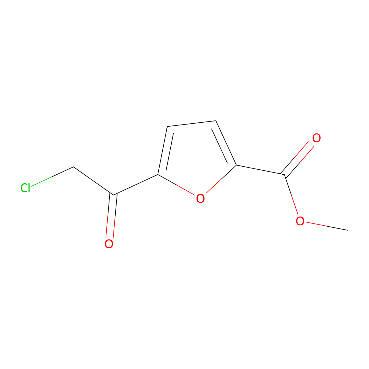 Methyl 5-(2-chloroacetyl)furan-2-carboxylate molecular structure, CAS 1399661-43-8