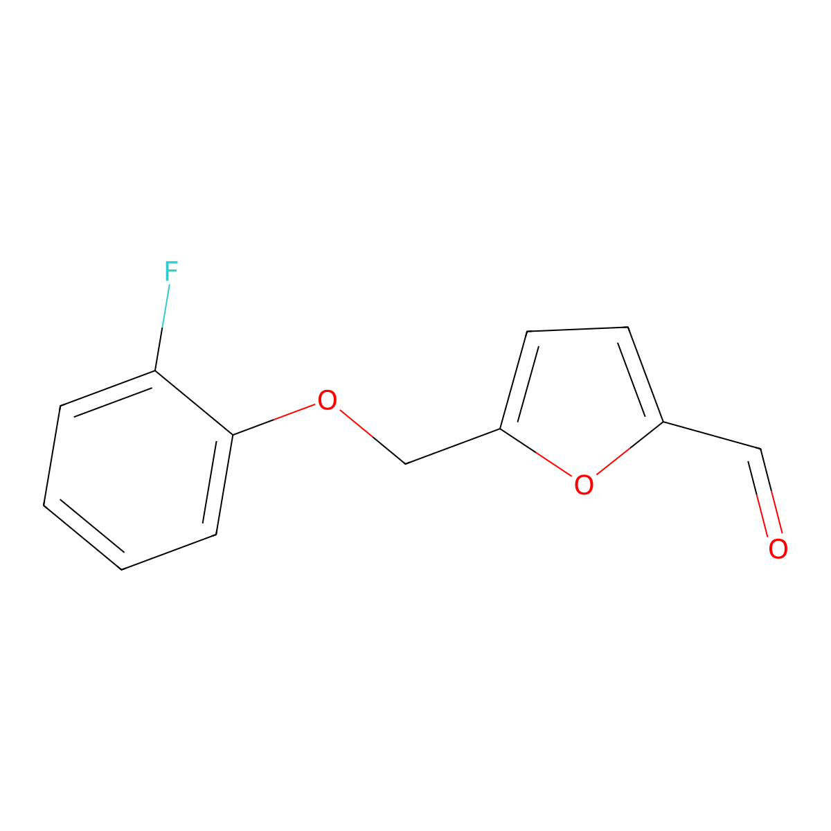 5-((2-Fluorophenoxy)methyl)furan-2-carbaldehyde molecular structure, CAS 1399662-05-5