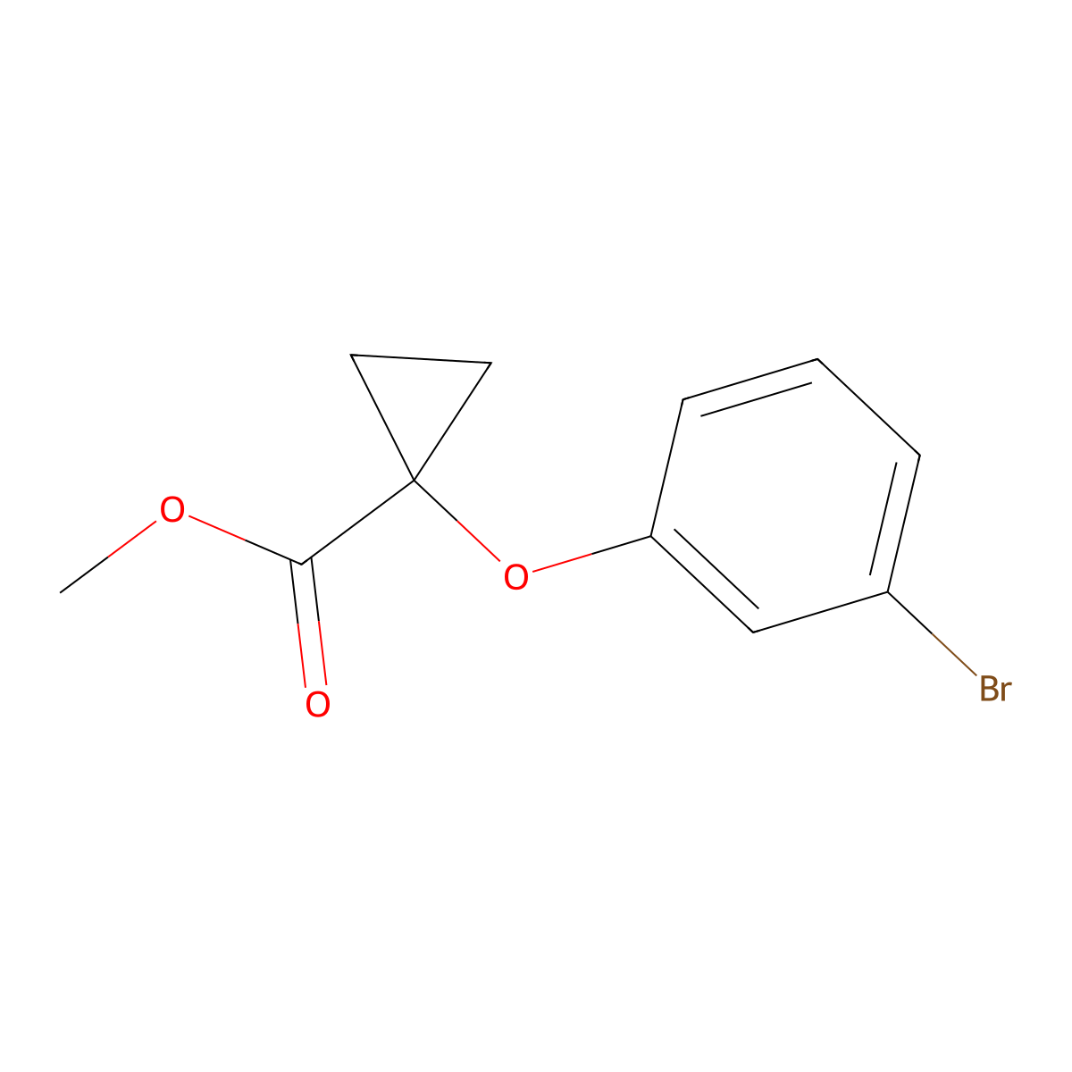 Methyl 1-(3-bromophenoxy)cyclopropane-1-carboxylate molecular structure, CAS 1399662-21-5