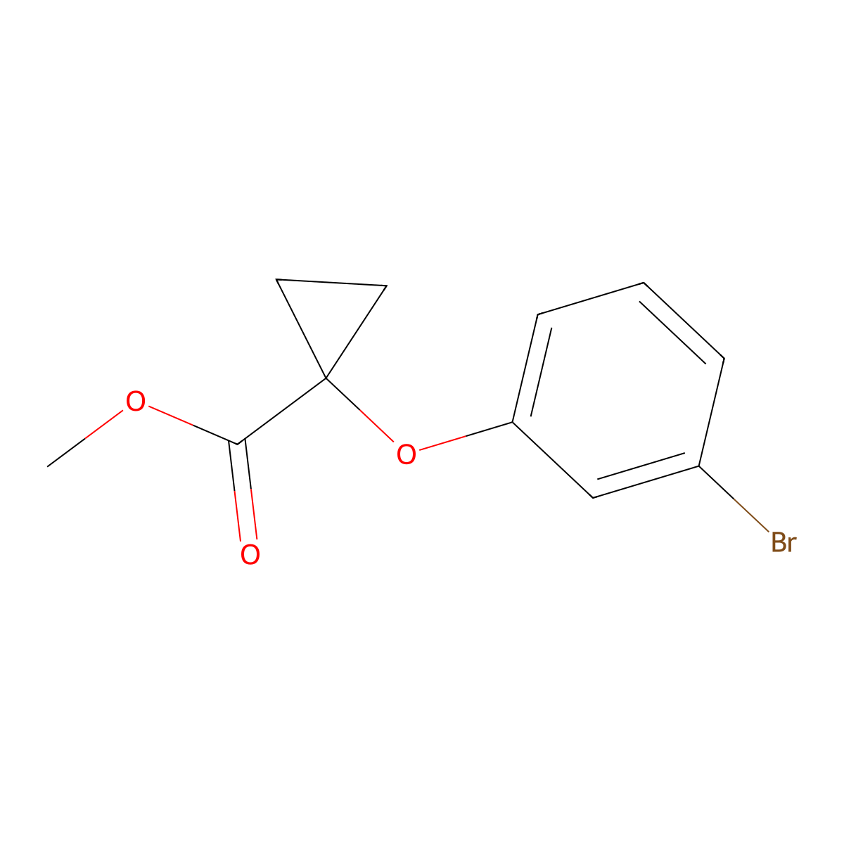 Methyl 1-(3-bromophenoxy)cyclopropane-1-carboxylate molecular structure, CAS 1399662-21-5