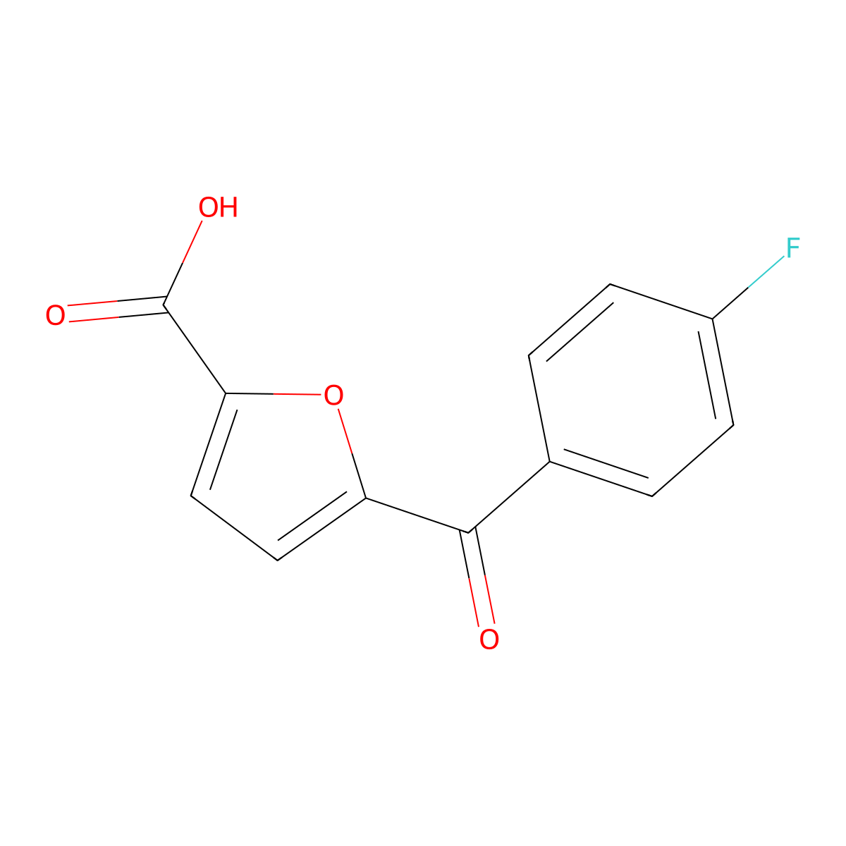 5-(4-Fluorobenzoyl)furan-2-carboxylic acid molecular structure, CAS 1399662-75-9