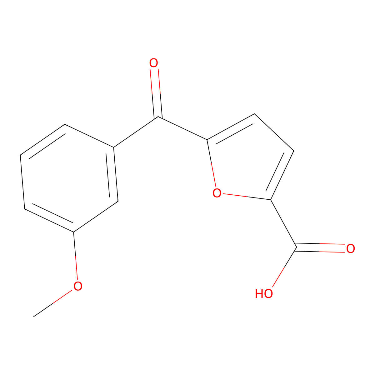 5-(3-Methoxybenzoyl)furan-2-carboxylic acid molecular structure, CAS 1399662-84-0