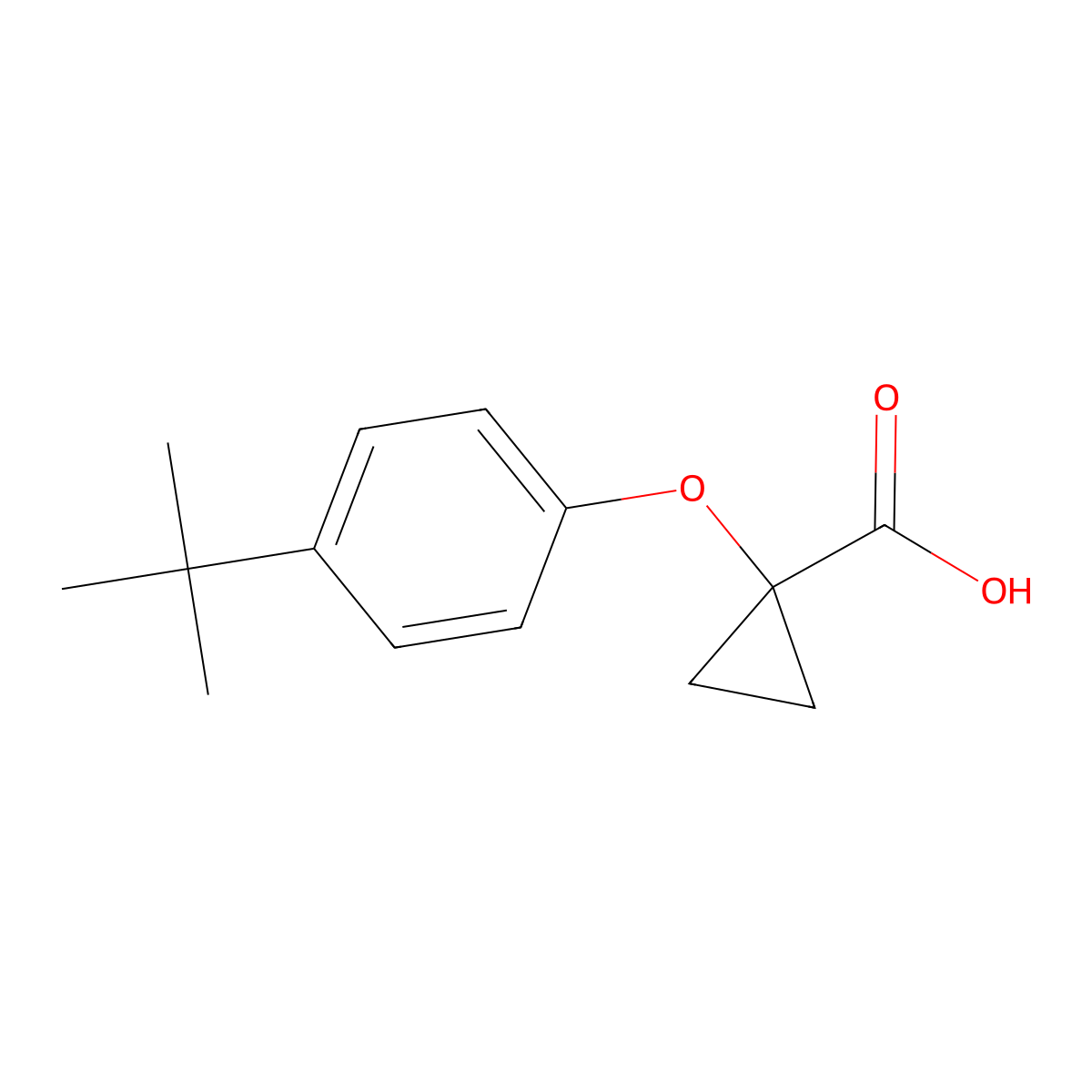1-(4-tert-Butyl-phenoxy)-cyclopropanecarboxylic acid molecular structure, CAS 1399663-73-0