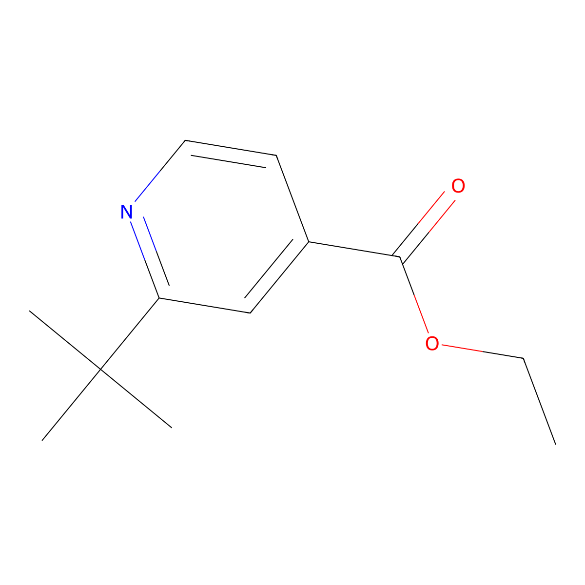 Ethyl 2-(tert-butyl)isonicotinate molecular structure, CAS 1399663-87-6