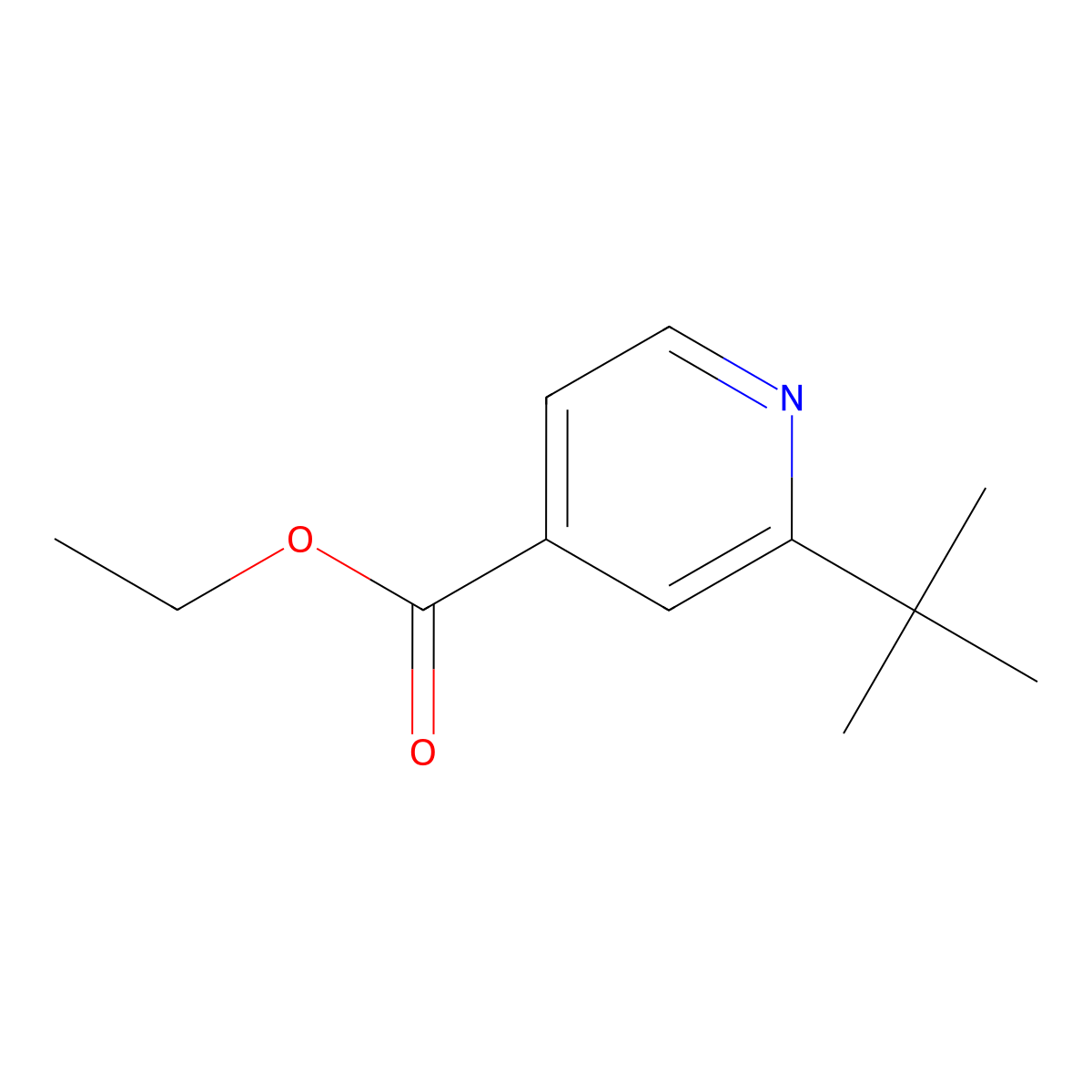 Ethyl 2-(tert-butyl)isonicotinate molecular structure, CAS 1399663-87-6