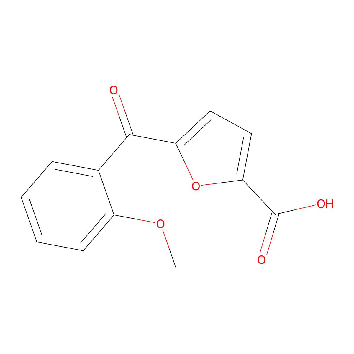 5-(2-Methoxybenzoyl)furan-2-carboxylic acid molecular structure, CAS 1399664-40-4