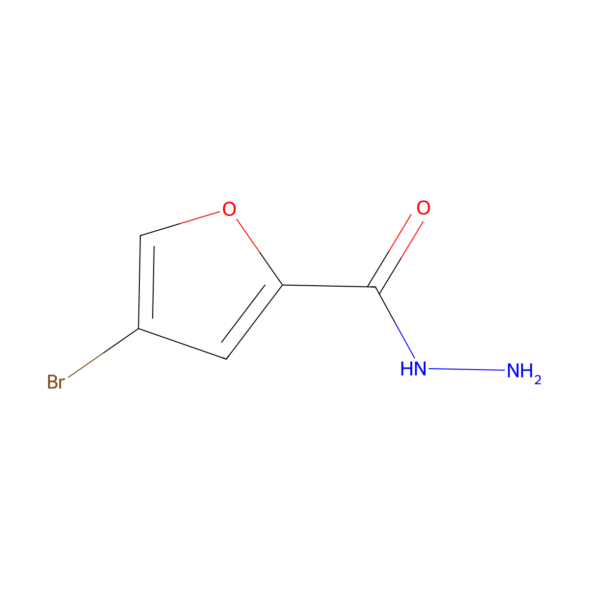 4-Bromofuran-2-carbohydrazide molecular structure, CAS 1399664-43-7