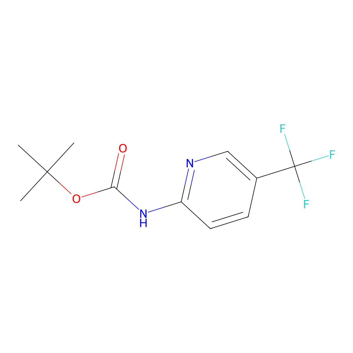 (5-Trifluoromethyl-pyridin-2-yl)-carbamic acid tert-butyl ester molecular structure, CAS 1399664-49-3