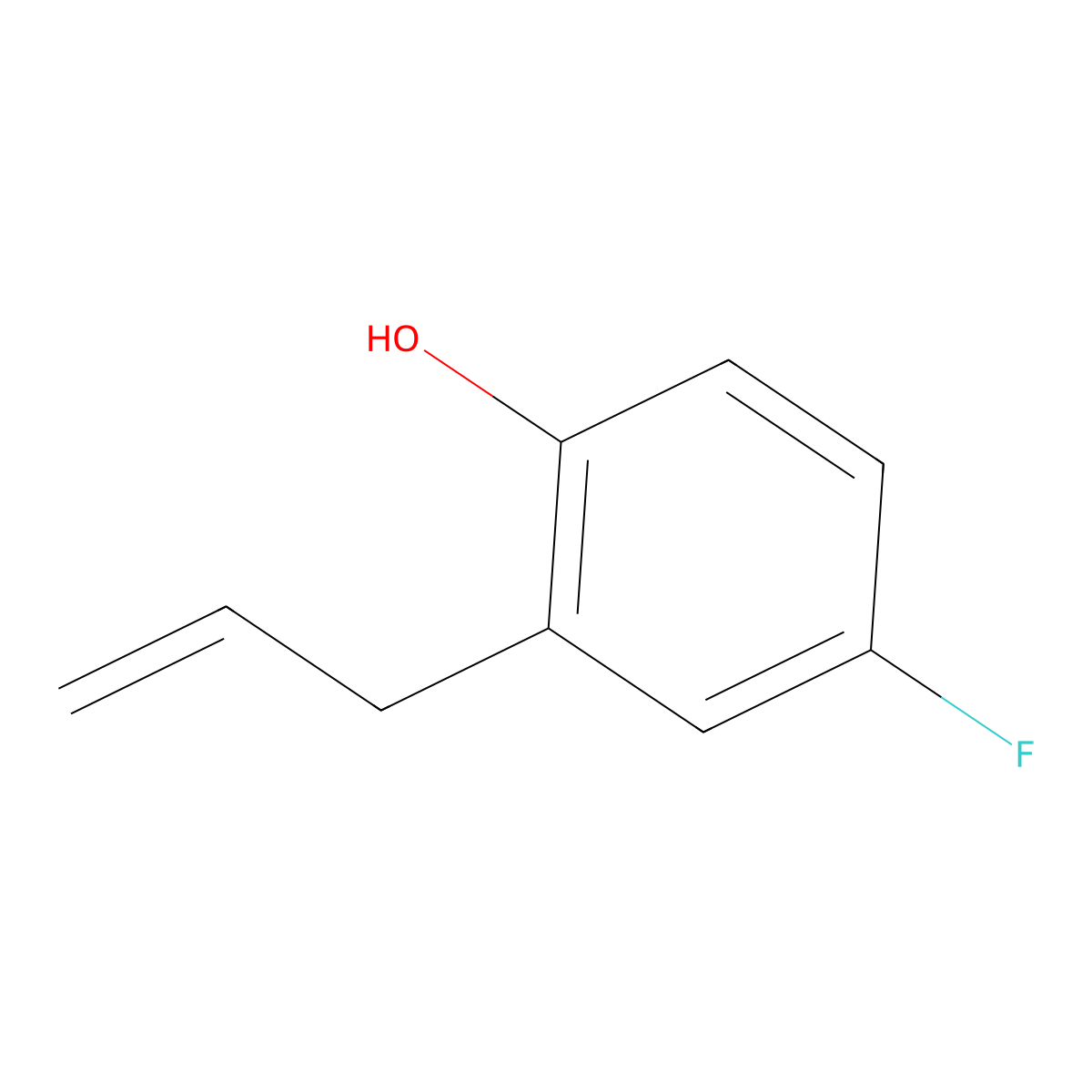 2-Allyl-4-fluorophenol molecular structure, CAS 13997-72-3